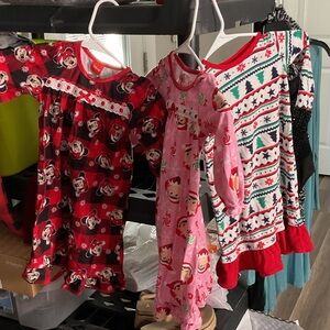 Kids Festive Pajama Set - Red, Pink, and White